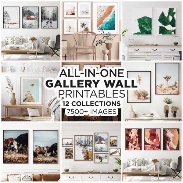 Set of 7500+ Wall Art Prints, Gallery Wall Prints, Printable Wall Art, Digital Prints, Winter Prints, Christmas Prints, Fall Prints