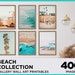 400 Pieces Beach Wall Art Prints, Coastal Prints, Beach Prints, California Prints, Ocean, Beach, Palm Prints, Tropical Vibes, Surfing Poster 
