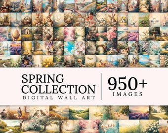 950+ Spring Art Prints: Floral & Landscape Collection (Digital Download)
