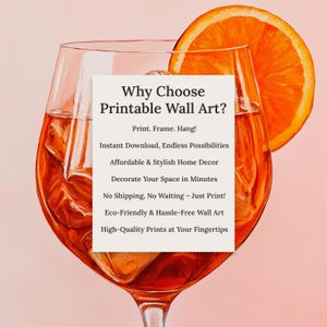 Aperol Spritz digital download poster, perfect for home bars and drink lovers.