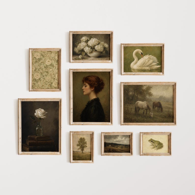 French Country Gallery Wall Art Set, Vintage Farmhouse Print Bundle ...