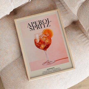 High-quality digital Aperol Spritz poster for instant download and printing.