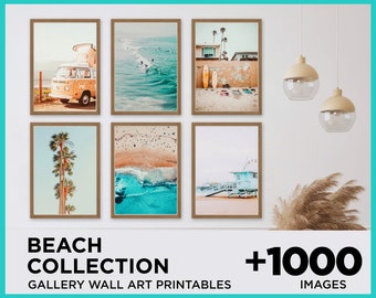 1000+ Pieces Beach Wall Art Prints, Coastal Prints,Beach Prints, California Prints, Ocean, Beach, Palm Prints, Tropical Vibes,Surfing Poster