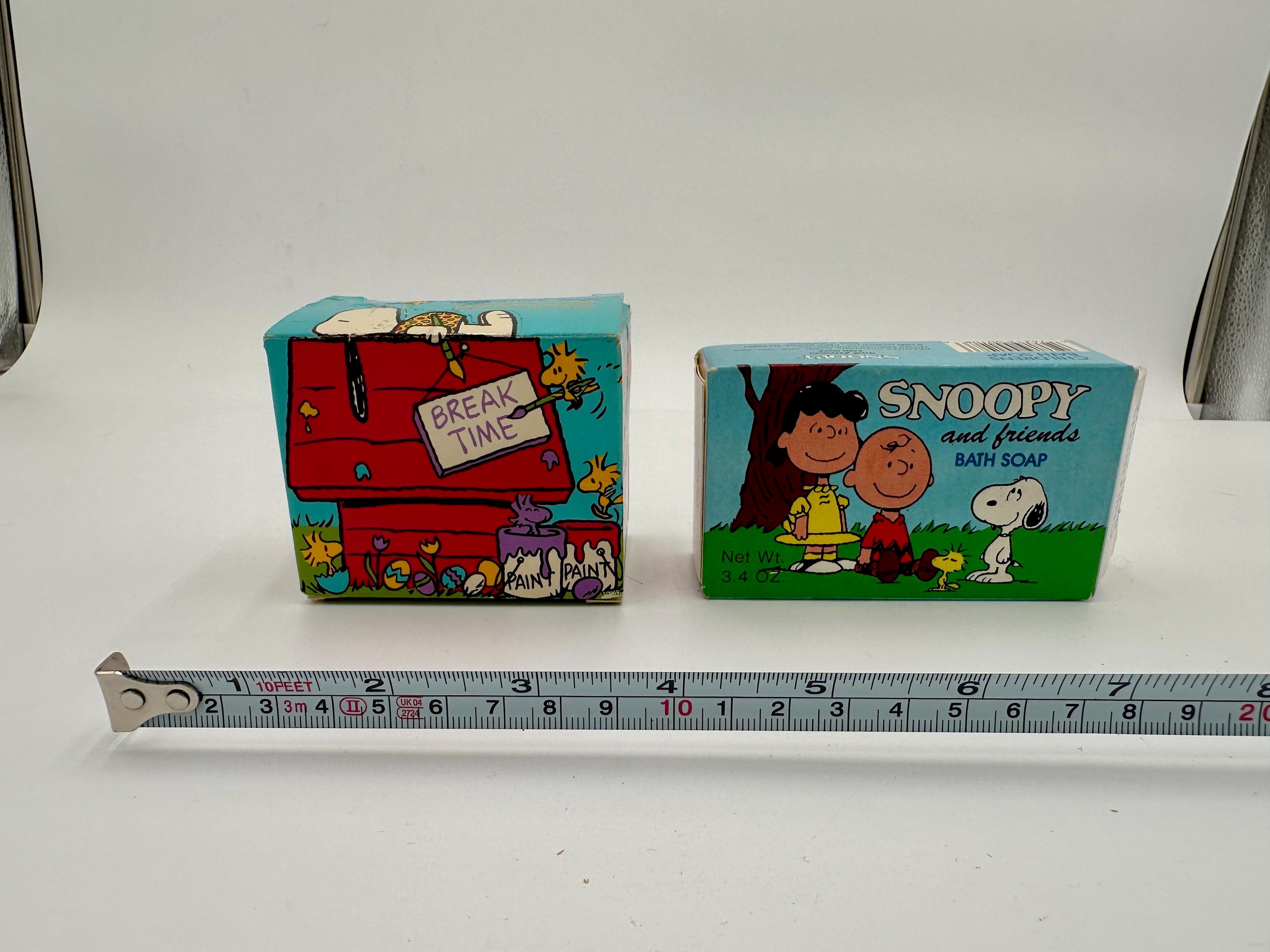 Lot of Vintage 1990 Snoopy Woodstock Peanuts 3 Soaps in Box Break Time EASTER
