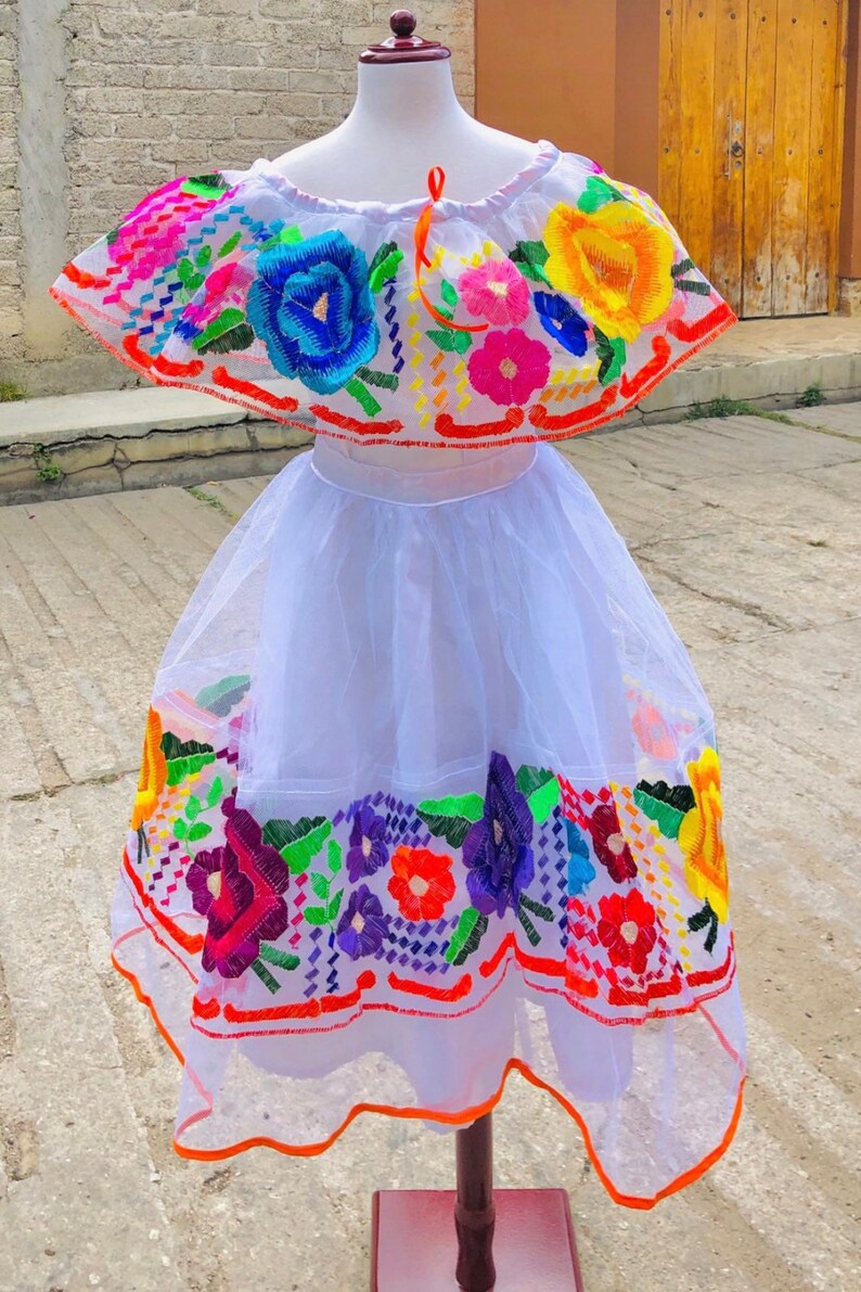 Beautiful Traditional Mexican Dress From Chiapas for a Girl Etsy