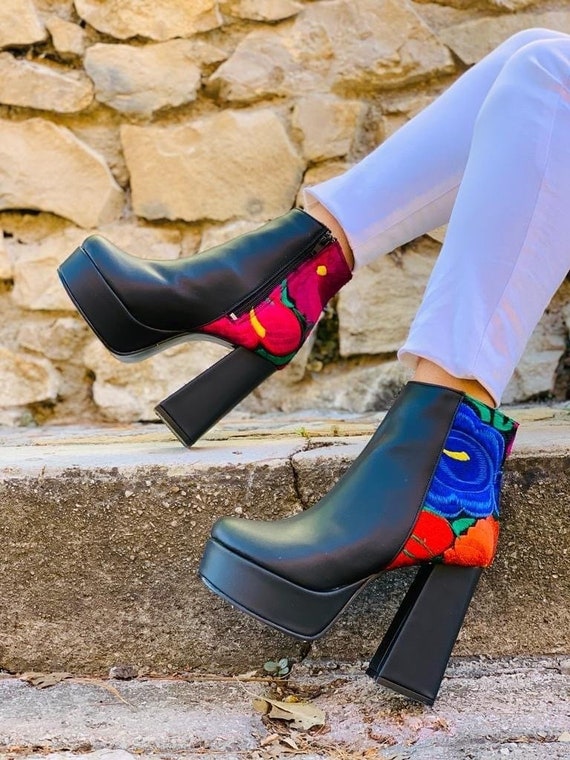 Lucia Embroidered Boots women s Mexican Boots chiapas Boots