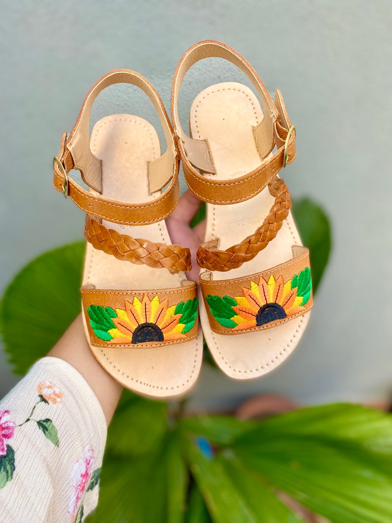 Huaraches Girasol / Made in Mexico / Leather Shoes / Mexican | Etsy