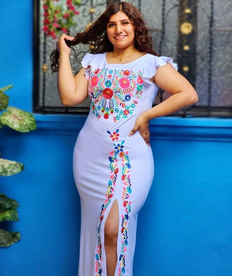 Beautiful Embroidered Fanny Dress Gala Dress for Mexican Etsy