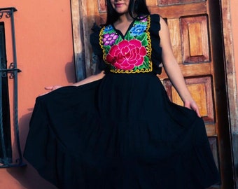 Vestido mexicano manta - Etsy México Vestido mexicano manta - Etsy México