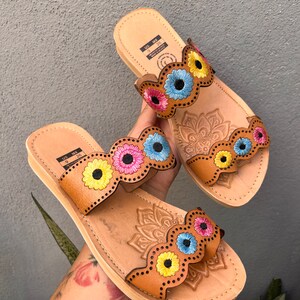 mexican leather flip flops