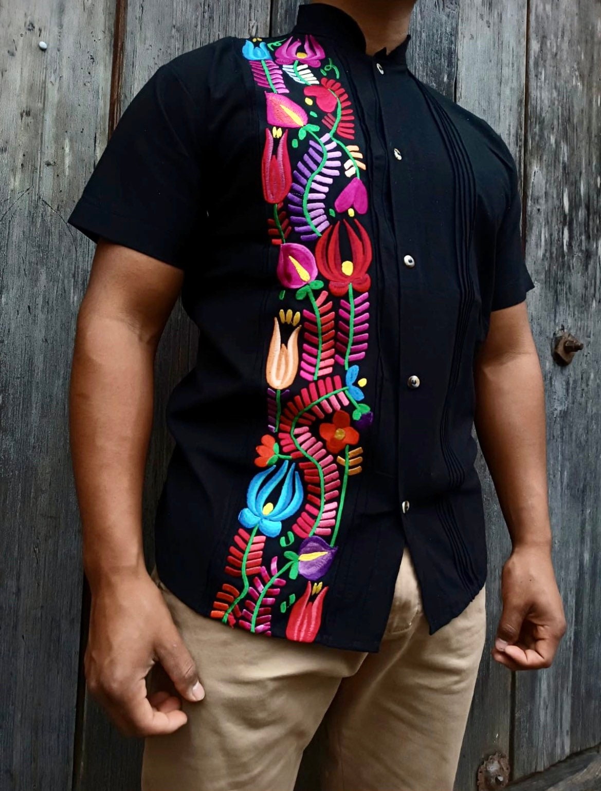 San Cristobal Guayabera//mexican Shirt for Men/handmade - Etsy