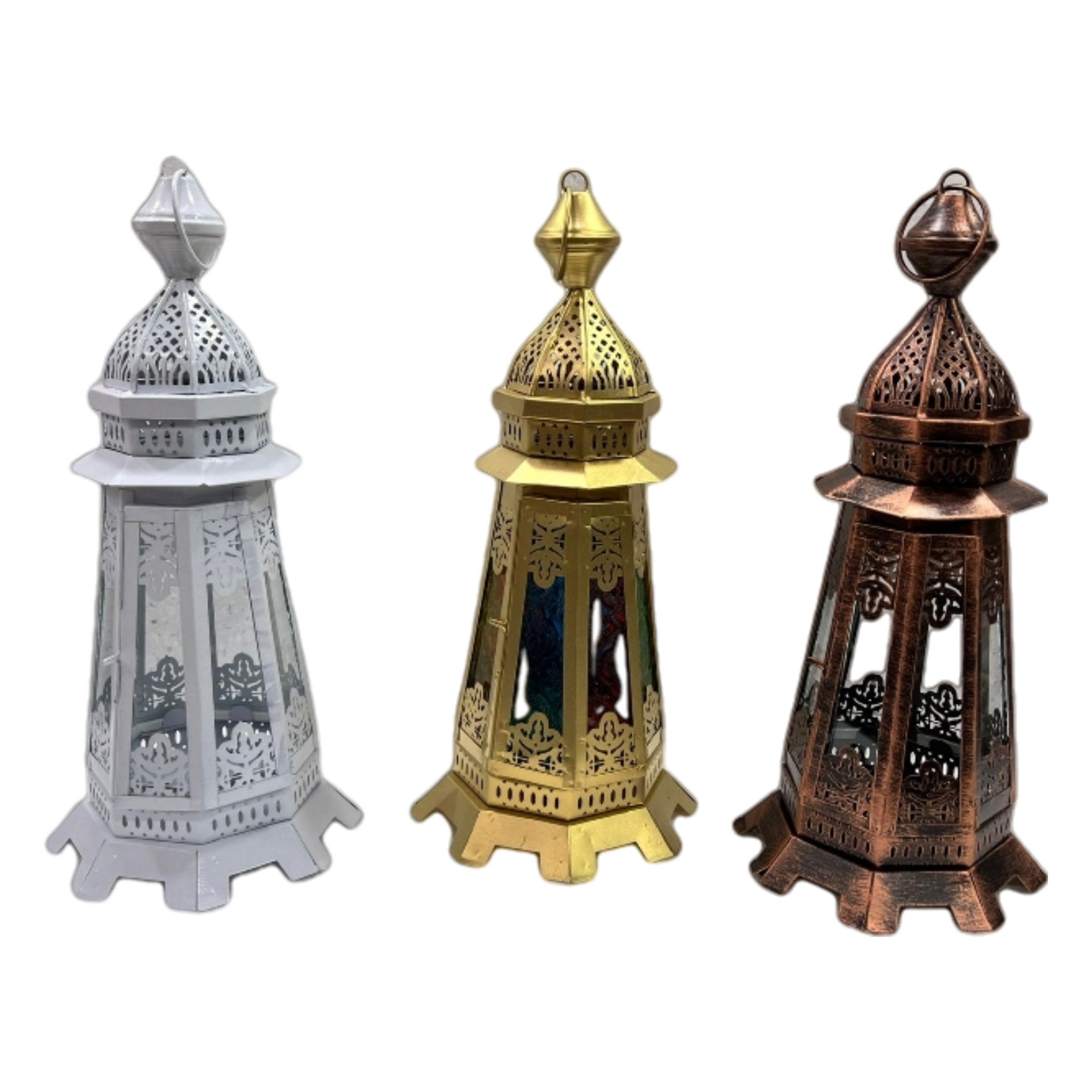 Details about   2pcs Vintage Moroccan Style Candle Lantern Tealight Candle Holder Indoors 