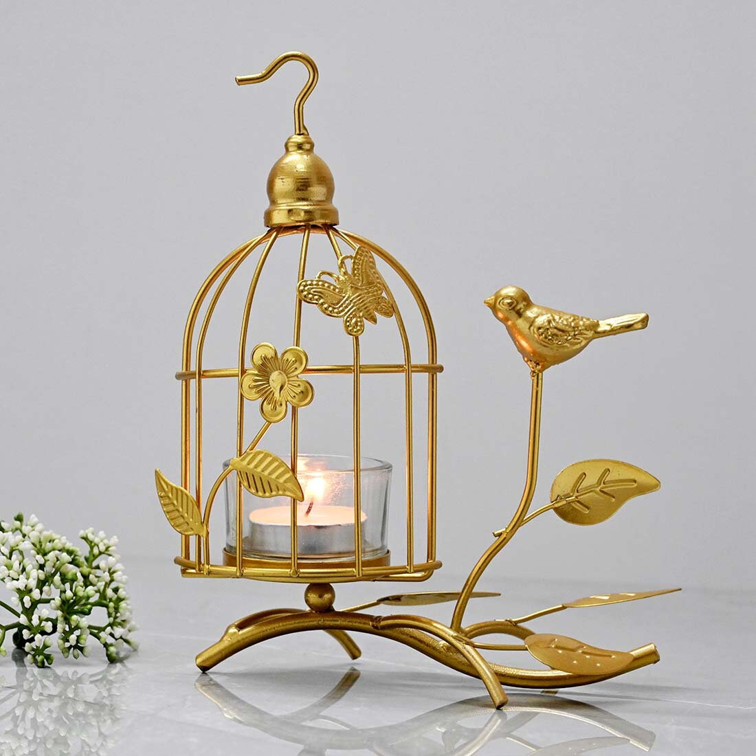 Bougeoir de Luxe en Métal Romain