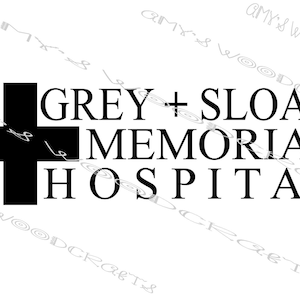 Grey Sloan Memorial Hospital Digitaal bestand voor Cricut of Silhouette Instant Download