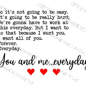 You And Me Everyday Love Digitale Datei für Cricut oder Silhouette Instant Download