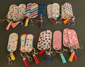 Mini Nail File Keychain with Tassel For Customer Giveaways and Promotions