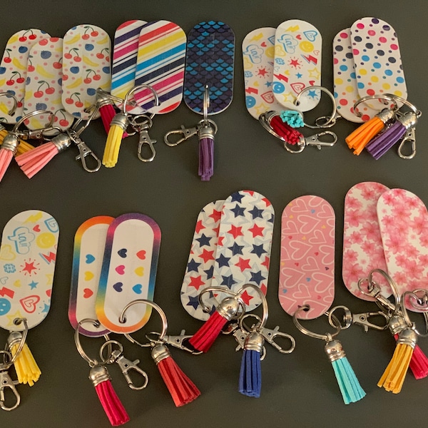 Mini Nail File Keychain with Tassel For Customer Giveaways and Promotions