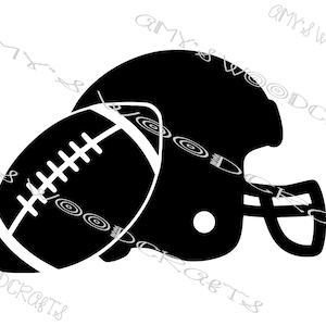 Archivo digital de fútbol y casco para Cricut o Silhouette Descarga instantánea