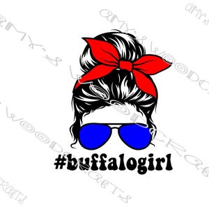Büffel Mädchen | Messy Bun Mama | #Büffelmädchen | Digitale Datei für Cricut oder Silhouette sofort herunterladen