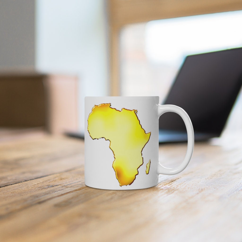 Tasse Continent Afrique Or.