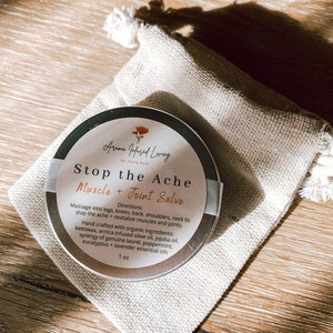 Muscle + Joint Rub, All Natural | Ease the Ache Muscle Salve | Rejuvenate Achy, Tired Muscles + Joints | Natural Muscle Salve