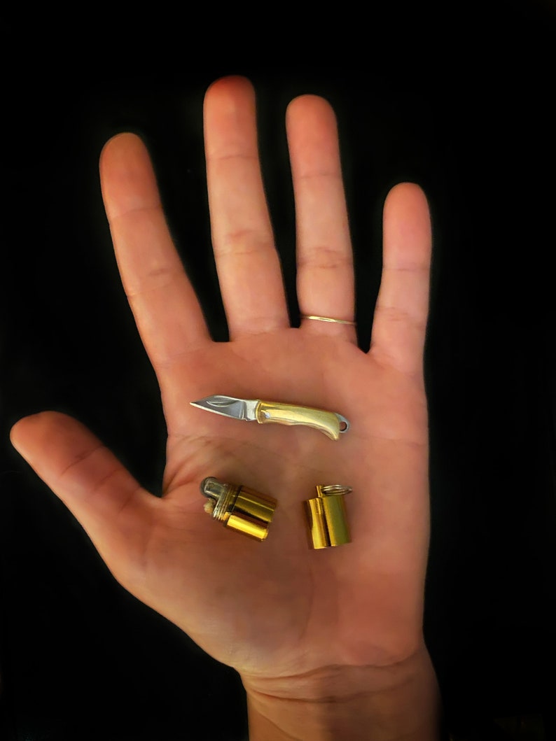 Miniature Pocket Knife & Mini Lighter Vintage Style Keychain Etsy