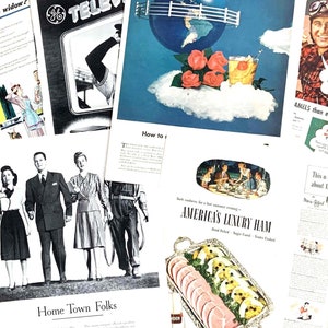 Vintage 1947 Life Magazine Advertisements Real Copies Not Prints Lot of Ephemera Vintage Ads 50 pieces