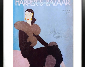 Vintage Magazine Cover Print: Harper's Bazaar, Ladies Home Journal