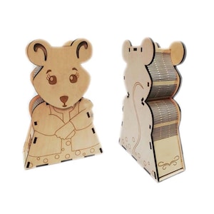 Mother Mouse Pigi Box Digital File for Laser and CNC