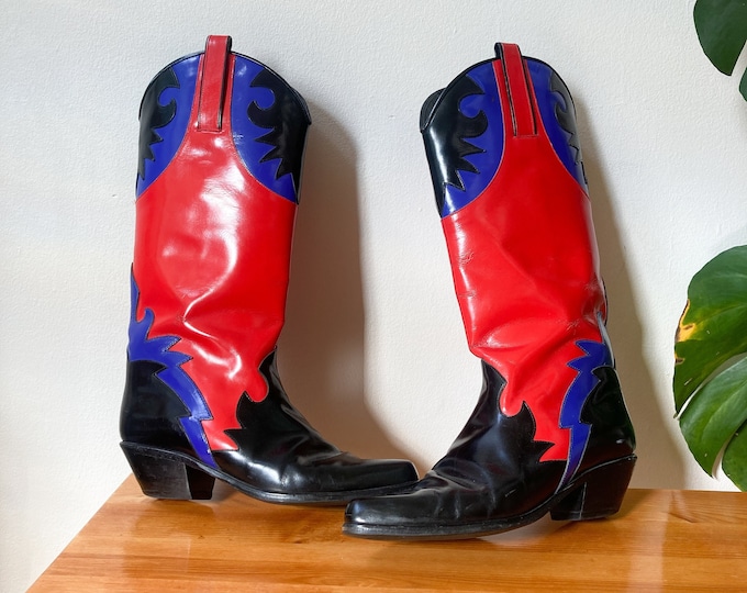 Multicolor Vintage Cowboy Boots