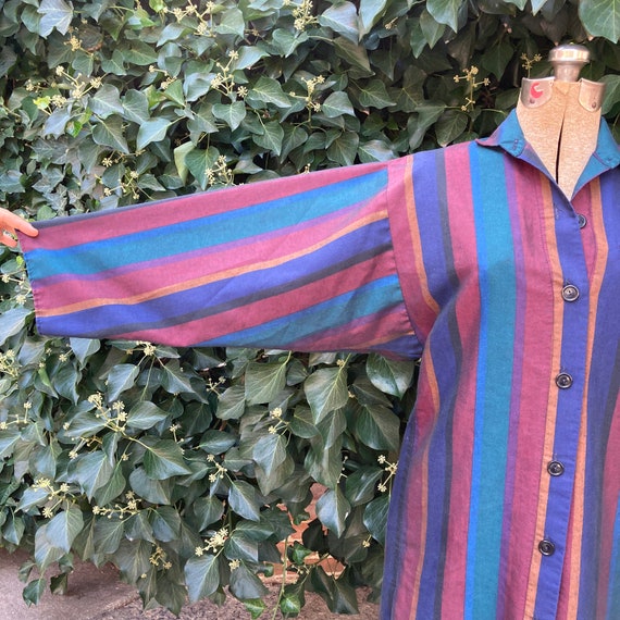 70s Long sleeve Shirt Dress - image 1