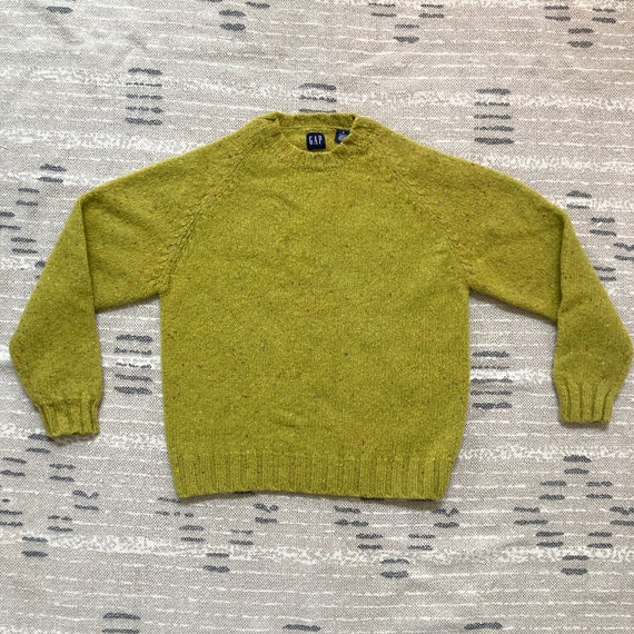 Gap Speckled Green Wool Sweater - image 2