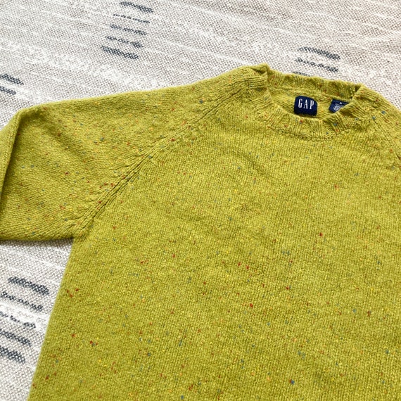 Gap Speckled Green Wool Sweater - image 4