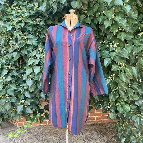 70s Long sleeve Shirt Dress - image 2