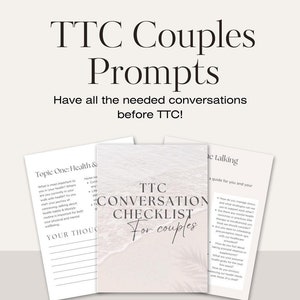 Lista di controllo per la conversazione sul tentativo di concepimento / Supporto per il percorso TTC / Spunti per la discussione sulla fertilità / Incoraggiamento e guida per le coppie