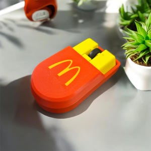 Custom McDonalds Inspire Wireless Mouse - Unique Computer Mouse - Fun Computer - 3D Printed Computer Mouse