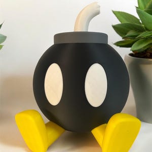 Life Sized Super Mario Bob-Omb - Mario Bomb - King Bomb - Bob-Omb - Stash Jar - Retro Gaming Figurine