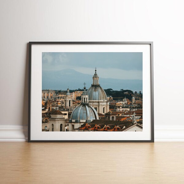 Rome City Landscape Photography Digital Print, St Peters Basilica Photography, Rome Instant Photography Download, Rome Photography Download