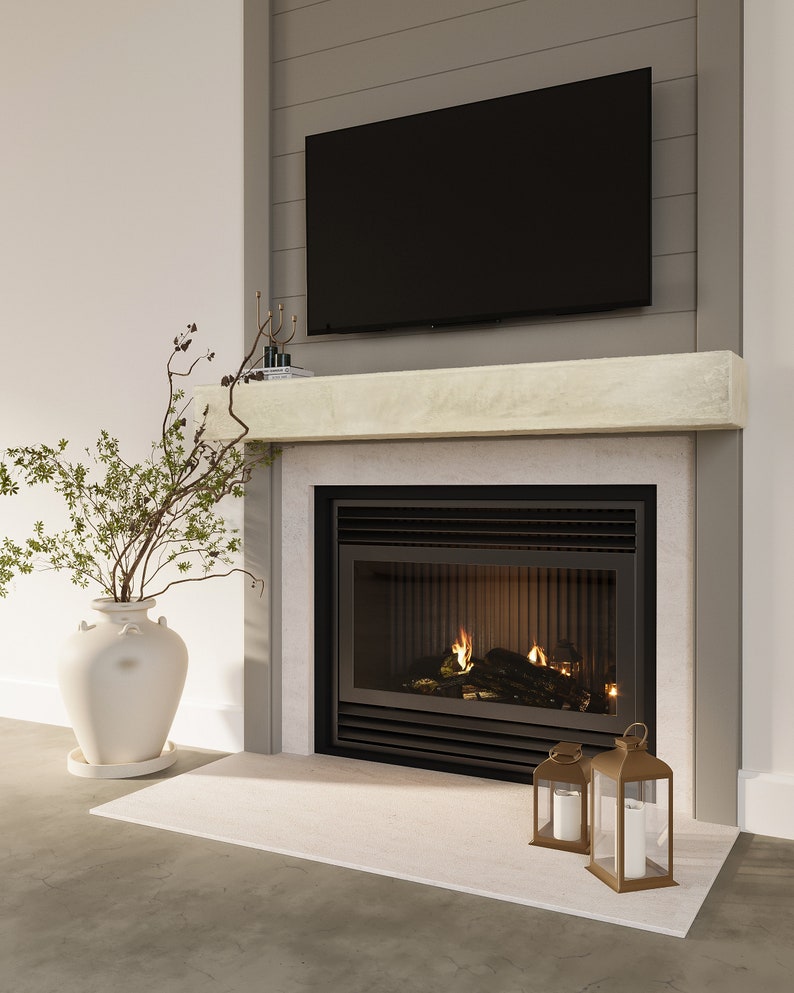 Concrete Mantel / Floating Shelf Etsy