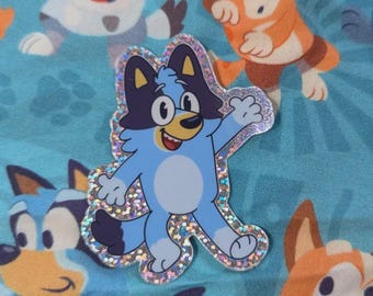 Blue Heeler Puppy Holographic Sticker