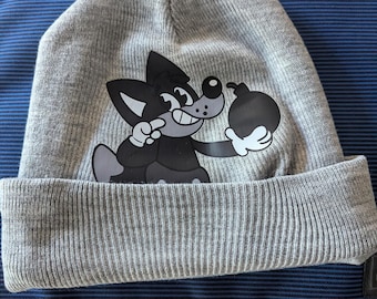Rubberhose Cartoon Fox Beanie