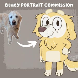 Custom Bluey Style Furry/Pet Portrait