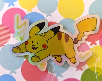 Electric Mouse Holographic Sticker