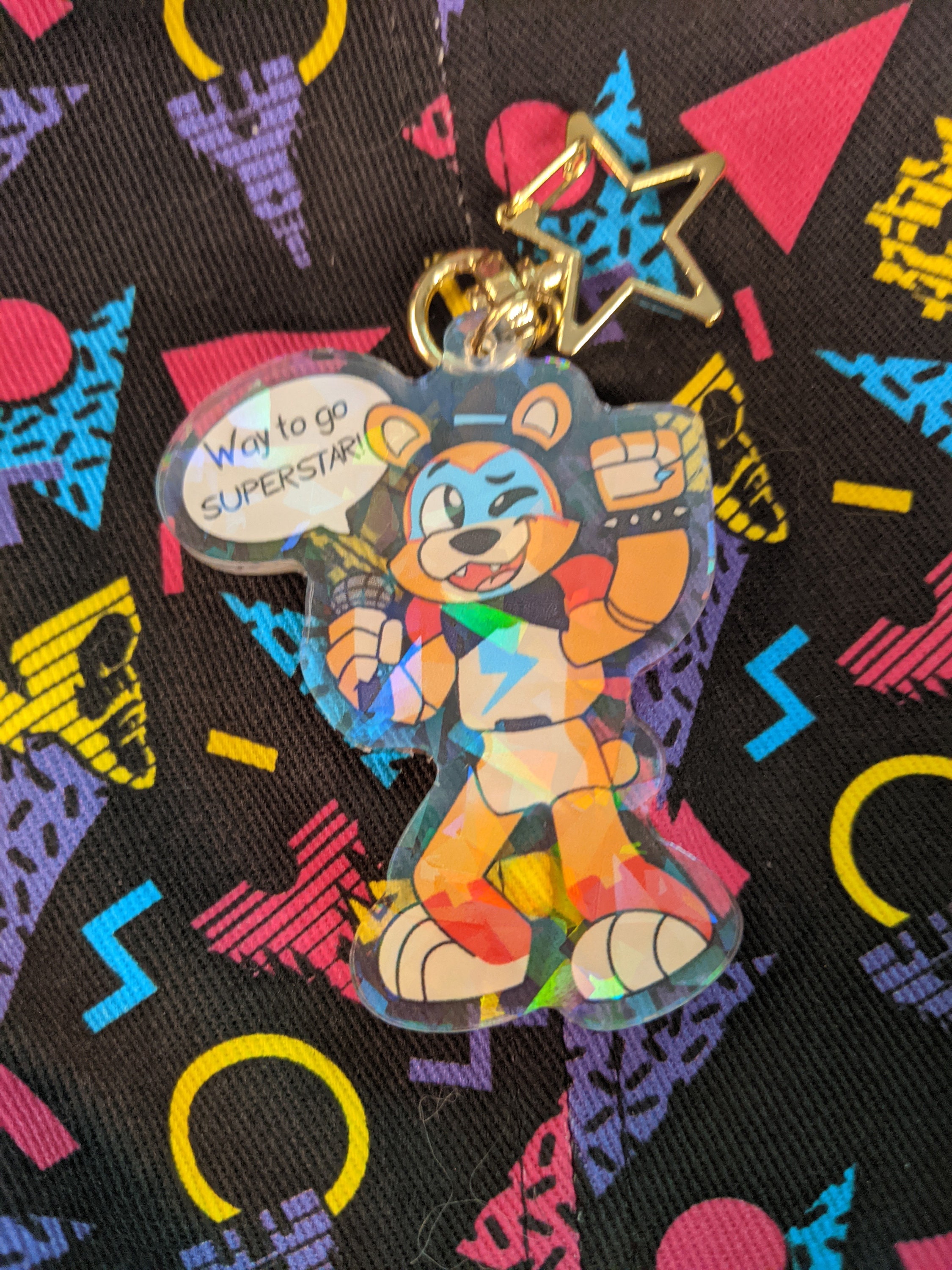 FNAF Glamrock Freddy | Acrylic Keychain Charm