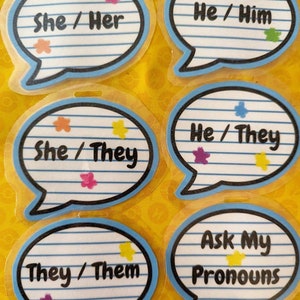 Pronoun Speech Bubble Fursuit Badges