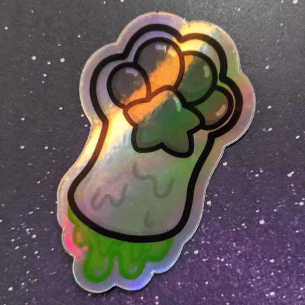 Holographic Galaxy Paw Sticker