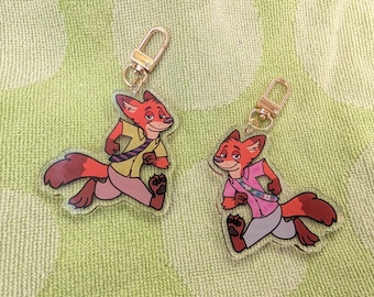 Hustler Fox | Double Sided Keychain