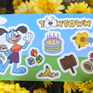 Toontown Sticker Sheet