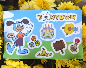 Toontown Sticker Sheet