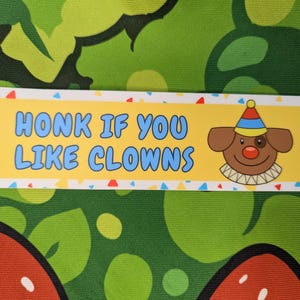 Clown Hund Autoaufkleber